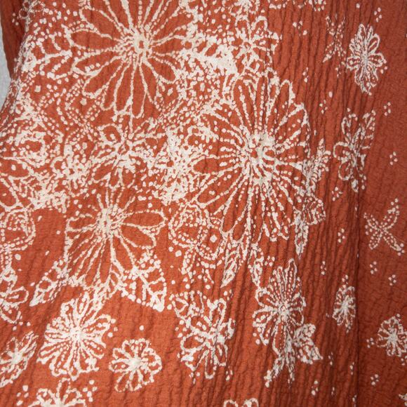 Free People Coral Orange Pinwheel Cut Out Back Mini Dress Size Small‎ - Picture 4 of 12